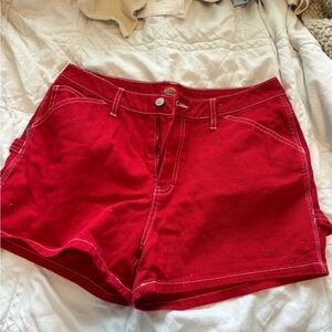 Dickies red cargo shorts